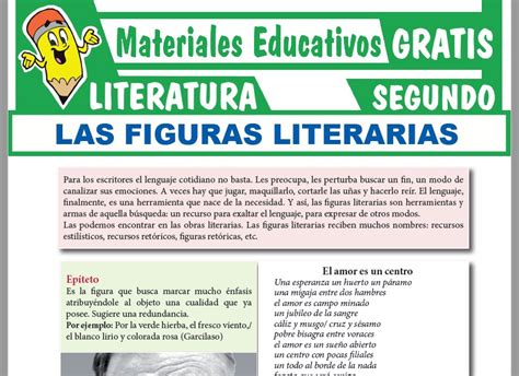 Clasificacion De Las Figuras Literarias Figuras Literarias Recursos