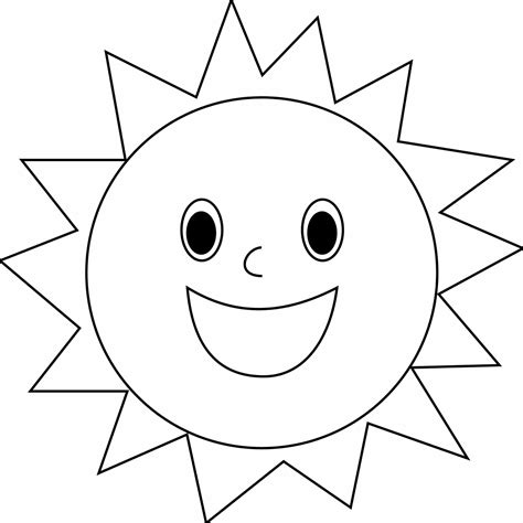 Sol Sonriendo Para Colorear Imprimir E Dibujar Coloringonlycom