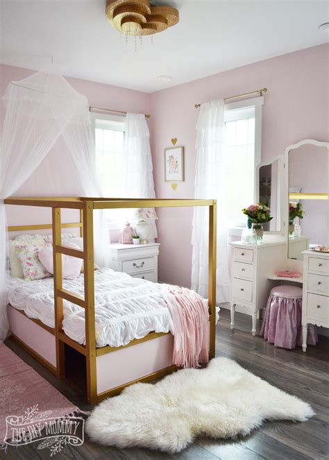 Navy blue and coral bedroom. A Pink, White & Gold Shabby Chic Glam Girls' Bedroom ...