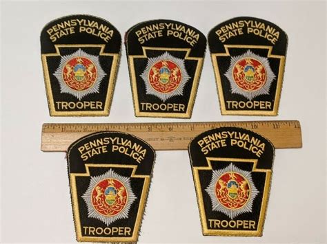 5 Lot Pennsylvania State Police Trooper Patches State Police Police Patches State Trooper