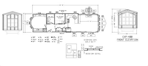 House designs plans interior design. 12x40 floor plans park model | CSA 016 2 1024x458 Park ...