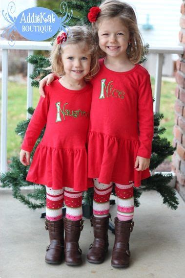 Custom Matching Coordinating Naughty And Nice Sibling Christmas