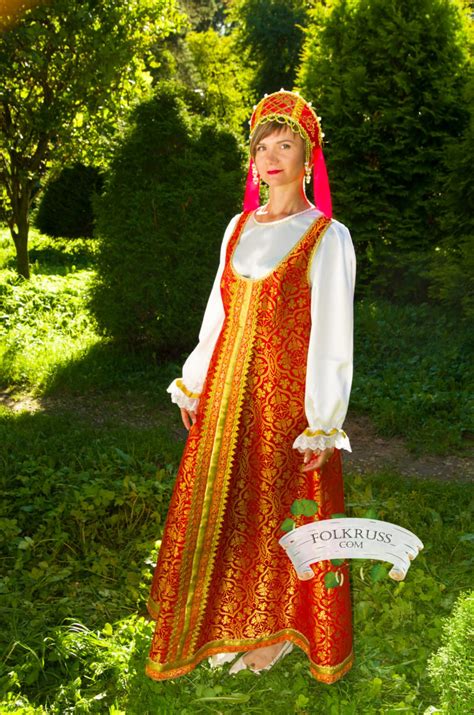russian traditional slavic dress for woman sudarinya scenic etsy