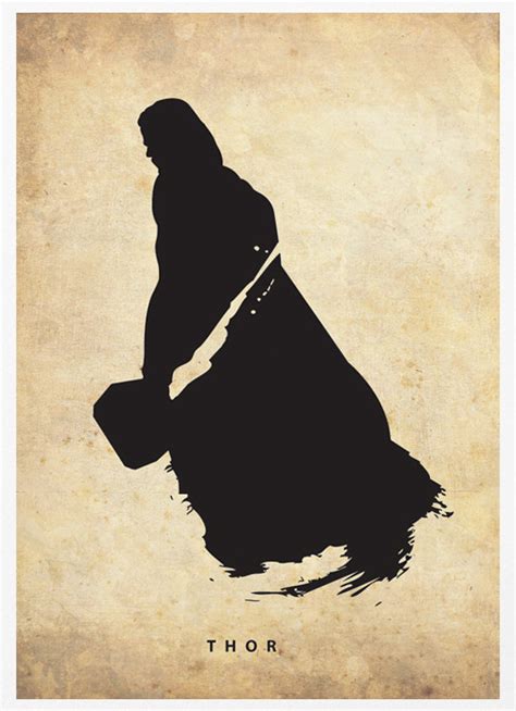 Superhero Silhouette Poster Set