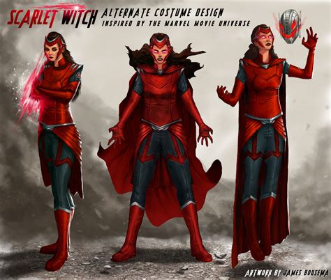 Art Of James Bousema Scarlet Witch Concept Art Alternate Costume