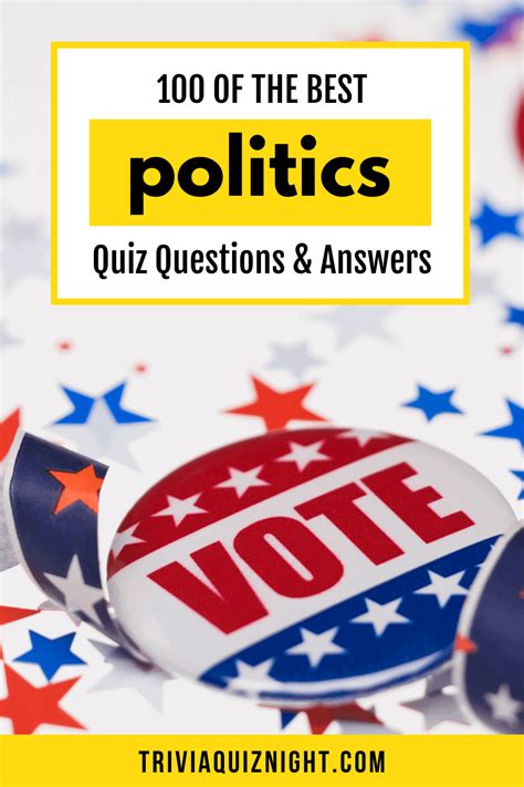 100 Politics Quiz Questions And Answers Trivia Quiz Night