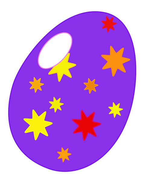 Purple Easter Egg With Stars Clip Art At Vector Clip Art