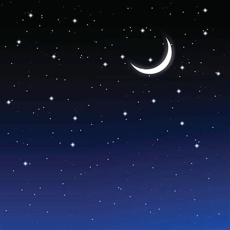 Night Sky Moon Illustrations Royalty Free Vector Graphics