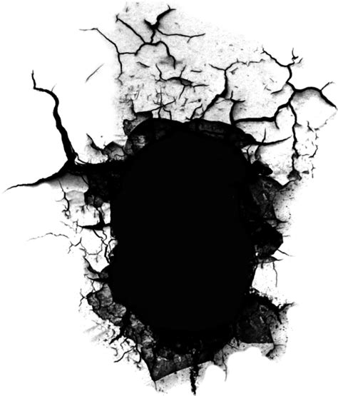 Crack Png For Picsart - Transparent Cracked Hole Png Clipart - Full png image