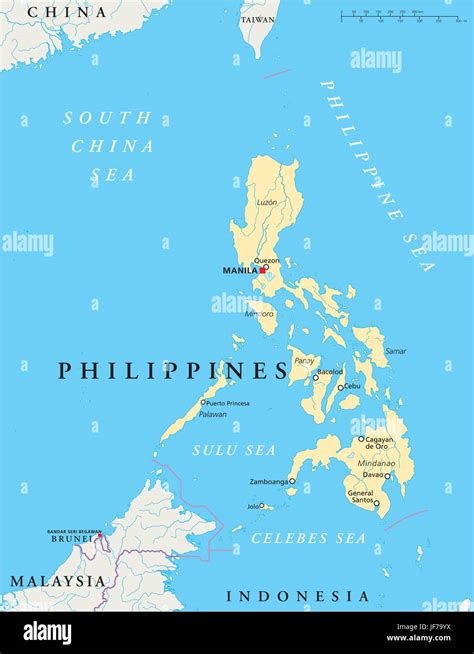 Philippines Map Atlas Map Of The World Travel Political Asia