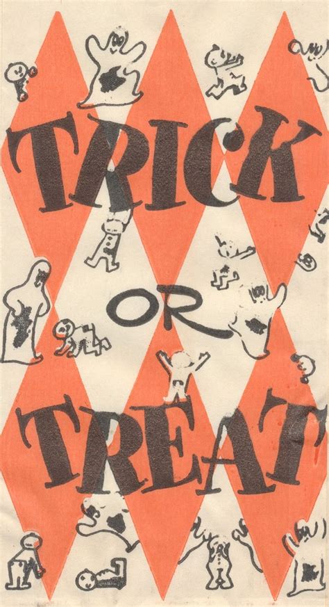 Vintage Mini Trick Or Treat Bags Atomic Redhead Vintage Halloween