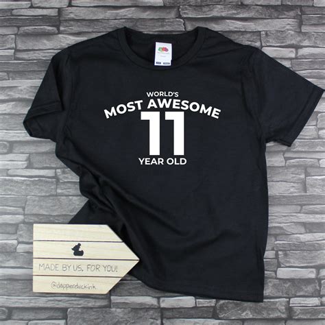 Tops 11 Year Old Awesome Since 2011 11th Birthday T Girls Teen Premium T Shirt Bornmens Tops