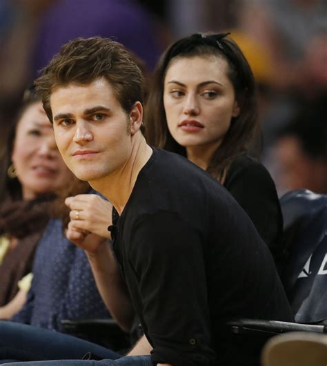 Phoebe Tonkin And And Paul Wesley At La Lakers Game Hawtcelebs