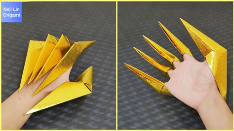 Easy Origami Tutorial How To Make Paper Claws Youtube