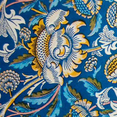 Vintage William Morris Design Decoupage Paper Blue And Gold Etsy