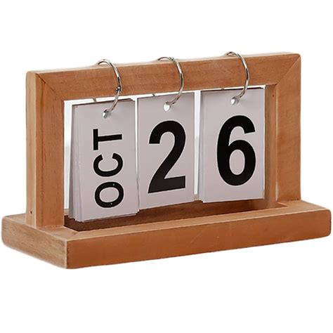 50 Off Cleartuscom Teak Wood Calendarwooden Page Flipping Calendar