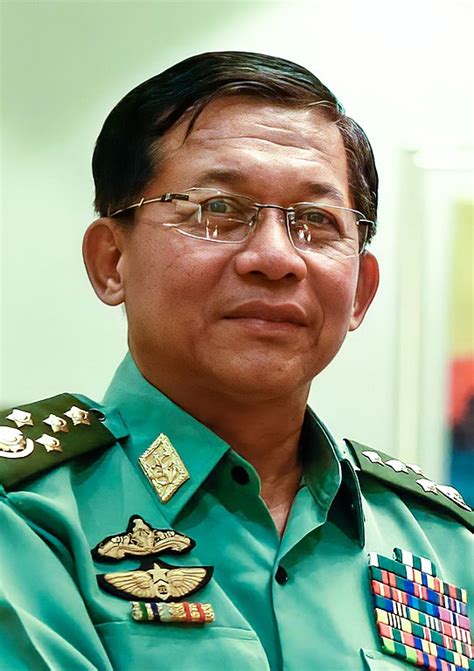 国軍総司令官、国家行政評議会議長。 現在の階級は ミャンマー国軍 最高の 上級大将 。 2021年 2月1日 の 軍事クーデター を起こした張本人であり、政権転覆によって失脚した 国家顧問 の アウンサンスーチー に代わってミャンマーの事実上の最高指導者にあたる国家行政評議会議長となった。 （2020年ミャンマー総選挙）クーデターの背景――誤算の連鎖 ...