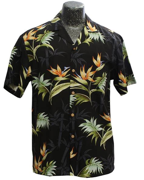 Bamboo Paradise Black Hawaiian Shirt Black Hawaiian Shirt Hawaii
