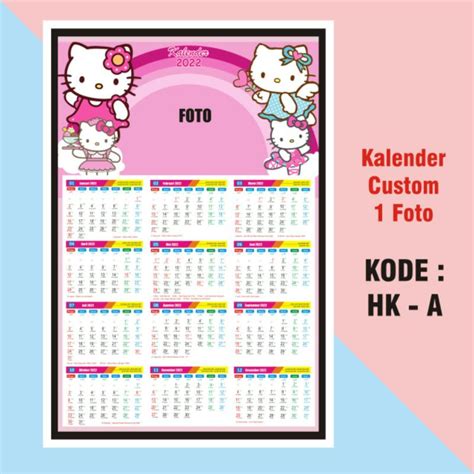 Jual Kalender Custom 2022 Kartun Cewek Shopee Indonesia