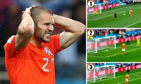 Ron Vlaar S Penalty Came Close To Crossing The Line During Holland S World Cup Semi Final Defeat