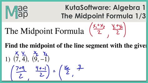 The Midpoint Formula Worksheet