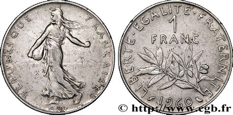 1 Franc Semeuse Nickel Frappe Médaille 1960 Paris F2264 Var Fmd