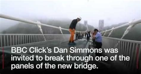 china s giant glass bridge hit with sledgehammer video 15min lt