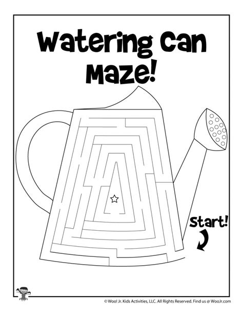 Printable Spring Maze Puzzles Woo Jr Kids Activities Childrens