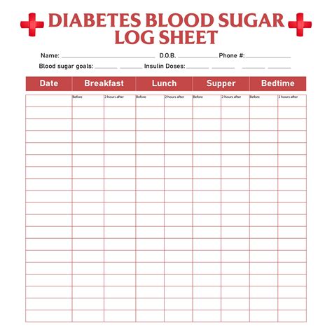 6 Best Images Of Blood Sugar Log Pdf Printable Free Printable Sugar