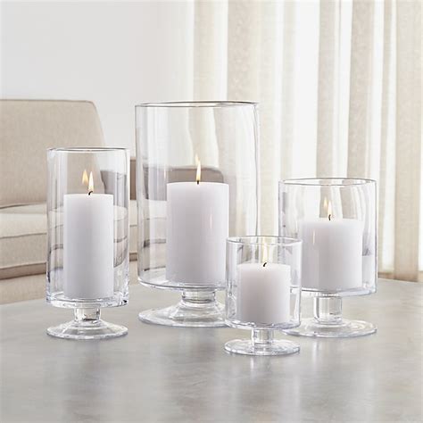 London Glass Hurricane Candle Holders Crate And Barrel