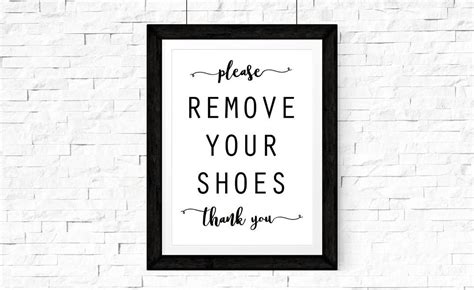 Please Remove Your Shoes Sign Printable