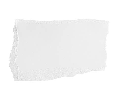 White Ripped Piece Of Paper Isolated On Transparent Background Png File