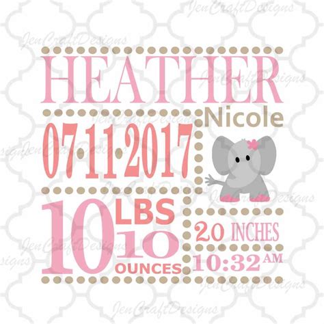 Baby Birth Announcement Svg 838 Svg Images File Free Svg Cut Files