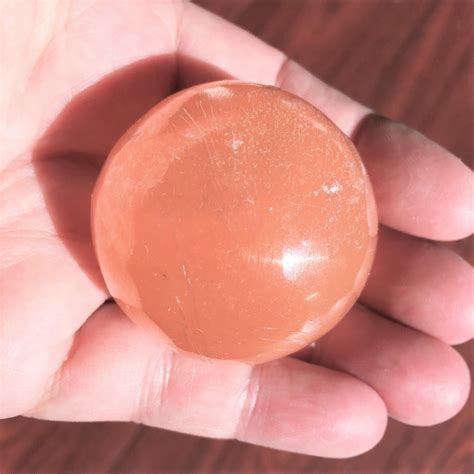 Peach Selenite Sphere The Rock Crystal Shop