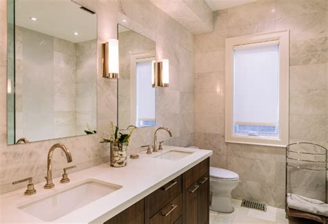 There is so little clearance behind the sink, most frames wouldn't fit, and the opening is non standard, so most off the shelf mirrors wouldn't work anyway. Typical Height of Bathroom Vanity Lights | Hunker ...