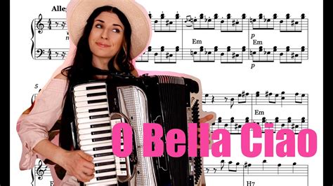 O Bella Ciao Accordion Sheet Music Easy Tutorial Youtube