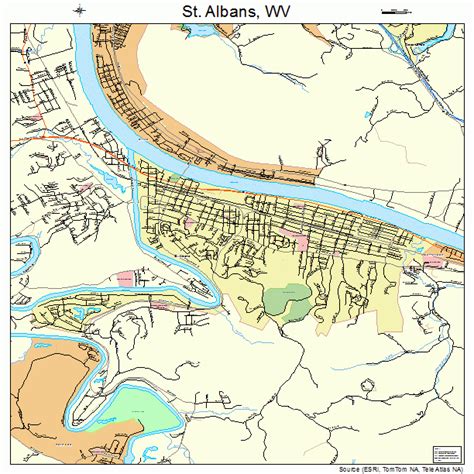 St Albans West Virginia Street Map 5471212