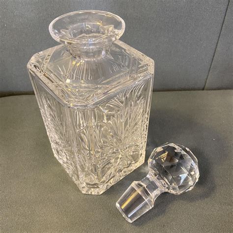 Star Of Edinburgh Crystal Whisky Decanter And Six Tumblers Antique