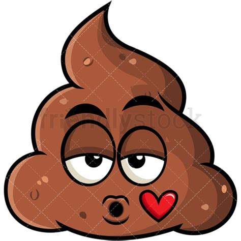 Stinky Poop Going Bad Emoji Cartoon Vector Clipart Friendlystock