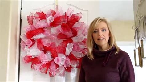 Deco Mesh Valentines Wreath Tutorial Part 1 Youtube
