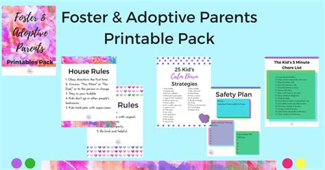 Foster And Adoptive Parents Printables