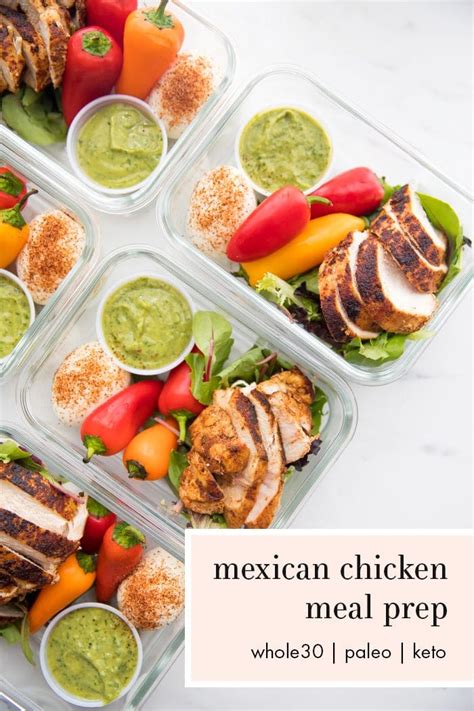 Healthy Mexican Chicken Meal Prep Whole30 Paleo Keto