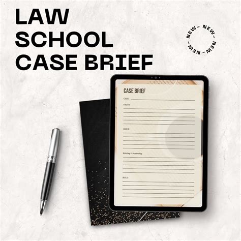 Law School Case Brief Template For Goodnotes App Instant Download Etsy
