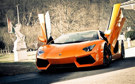 Orange Lamborghini Aventador Hd Wallpapers