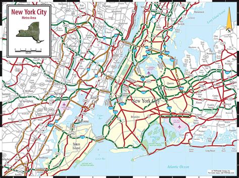 Map of new york, pennsylvania and new jersey. New York highway map - NYC highway map (New York - USA)