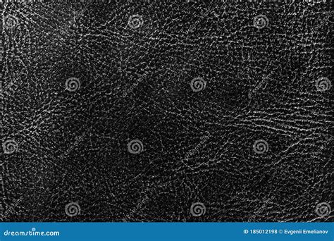 Black Natural Leather Texture Abstract Background Stock Photo Image