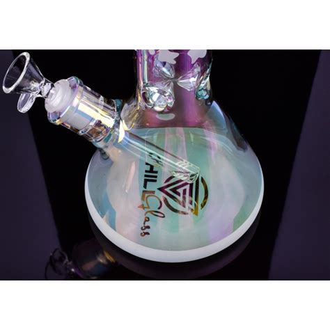 Smoke Chameleon Rainbow Chill Glass 15 Thick Iridescent Beaker Base