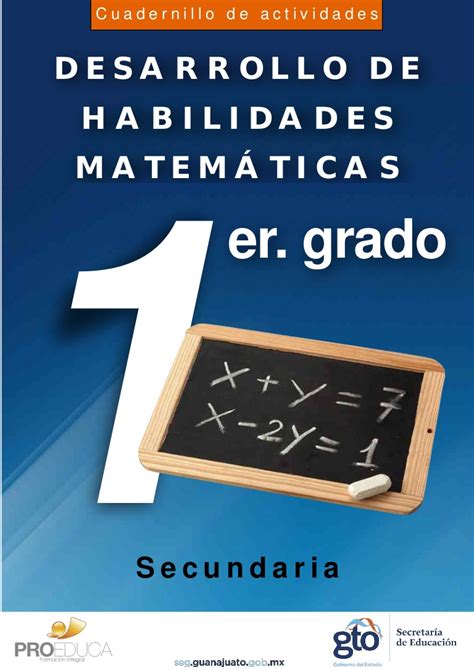 El programa de libros para telesecundaria, forma parte de la entrega de libros de texto gratuitos de educación básica y se incorporó en 1998. Habilidades matematicas 1 Secundaria
