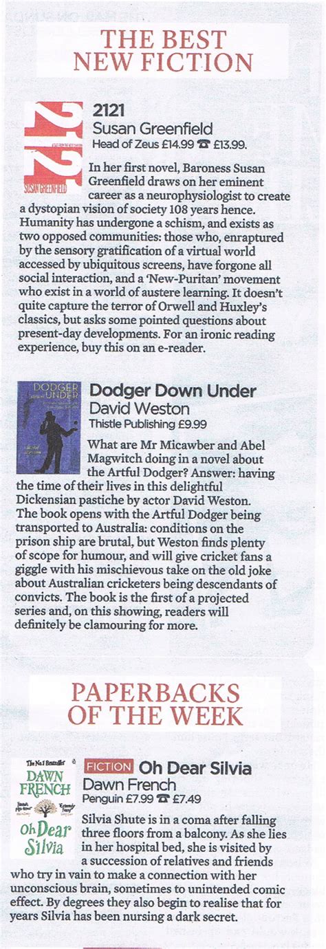 Andrew Lownie Literary Agency Great Review For Dodger Down Under