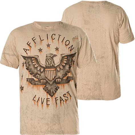 affliction iron eagle sweater featuring a bird of prey and lettering